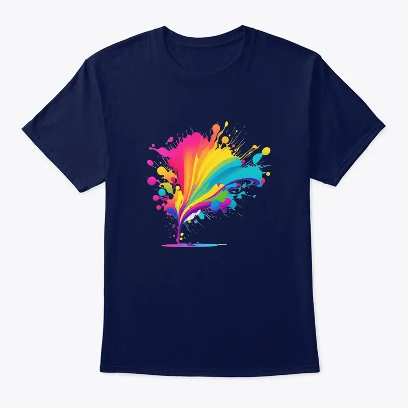 Mans t shirt with colorfull design